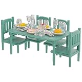 Petite chaise – fabriquée avec des matériaux de qualité, la table et les chaises pour maison de poupée sont sûres et durables. modèle de table à thé miniature