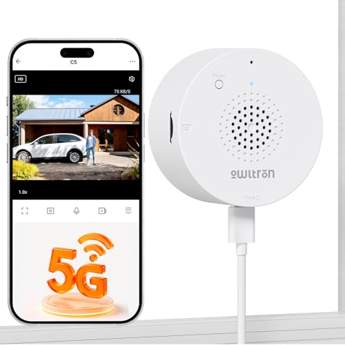 owltron 2K Window Camera, 5G & 2.4GHz WiFi Indoor Cameras for Home Security with Al Color Night Vision, Human/Motion Detection, Real-Time Alerts, Anti-Glare, Easy & Quick Install, 24/7 Recording