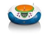 Anschlüsse: USB, Aux-Eingang Lenco Kinder CD Player SCD-40 USB Kids CD/MP3-Player, UKW-Radio, LCD-Display, Wiederholungsfunktion, AUX-Eingang, USB