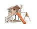 Produktbild ISIDOR Spielturm FRIDOLINO Schaukelanbau mit XXL Rutsche in orange, Sandkasten, Balkon und Sicherheitstreppe auf 1,50 Meter Podesthöhe