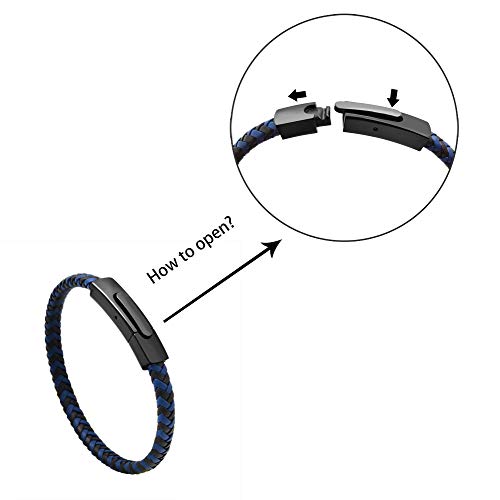 Pulsera trenzada de piel genuina para hombre Geoffrey Beene miniatura 4