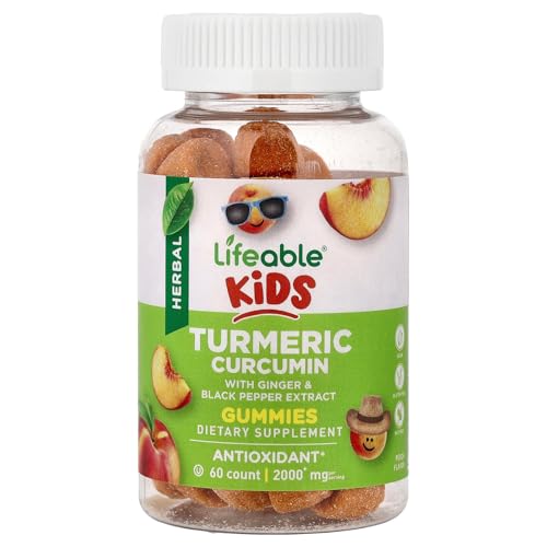 Lifeable Kids Turmeric Curcumin with Ginger & Black Pepper Extract