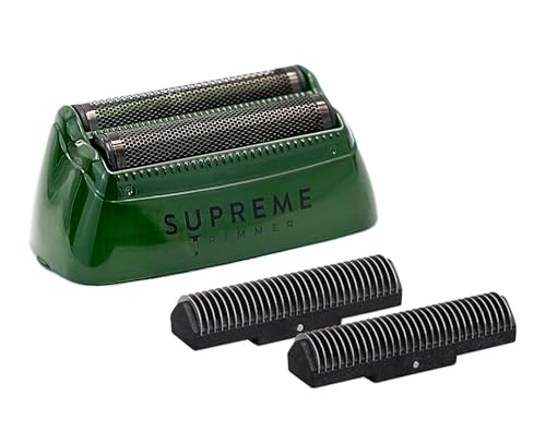 Supreme Trimmer Replacement Foil & Cutter SB63 | Hypoallergenic Foil for Crunch STF602 | Green