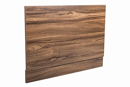 Image of Aquariss Rectangular Bathroom 800mm Bath End Panel - Walnut Effect - Wood