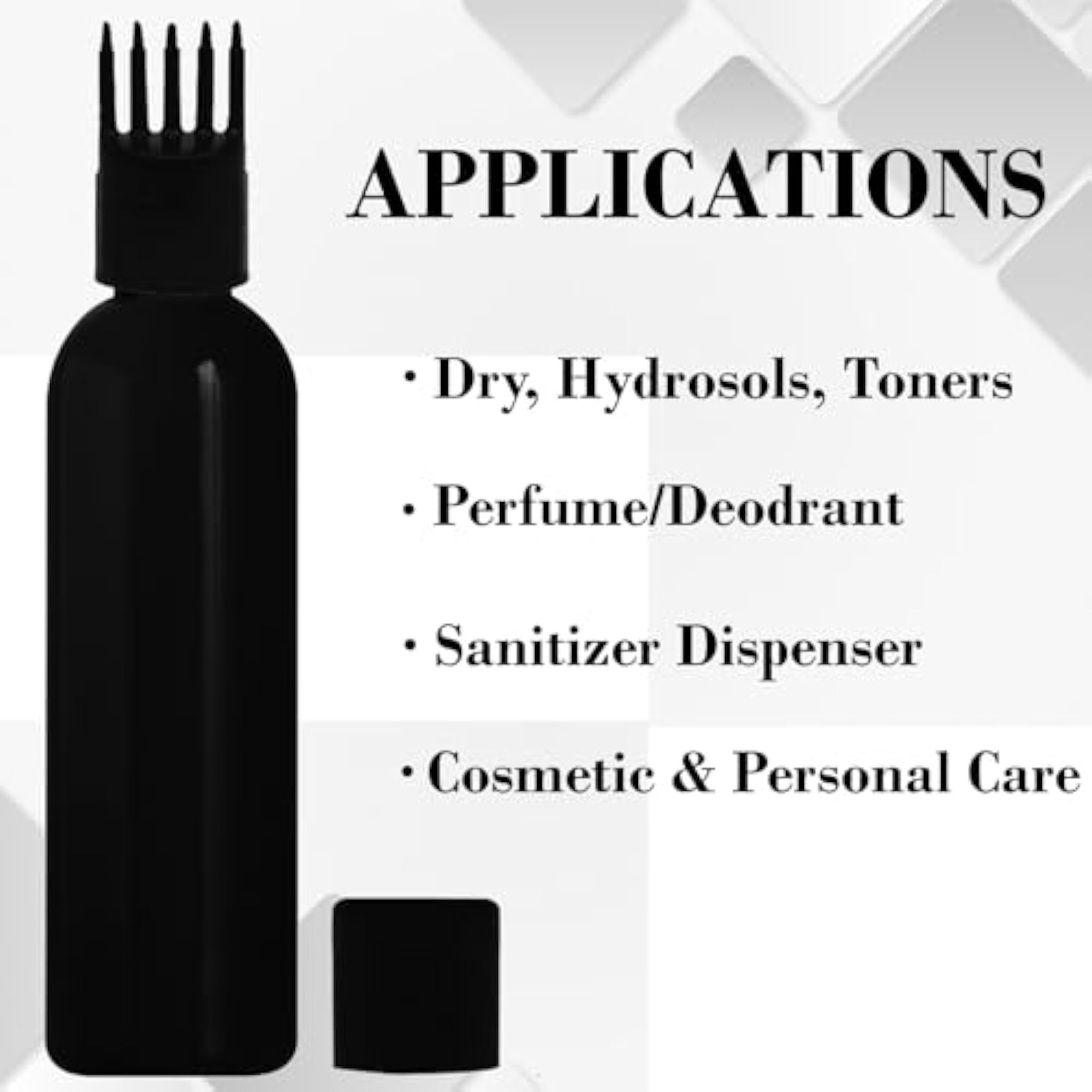 Hair Root Applicator Bottle, 100ml, Black