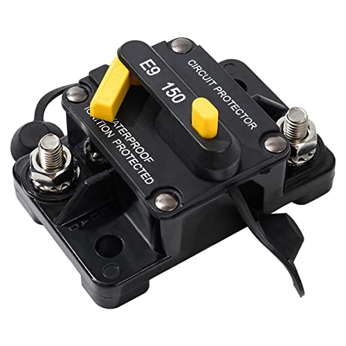 zalati Circuit Breaker with Manual Reset Switch Thermal 150 Amp 12V - 48V DC Heavy Duty Water Resistant for Surface-Mount - Image 2