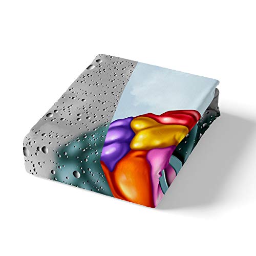 Brain Structure Fitted Sheet for Boys Girls Adults Biological Bed Sheet Set Human Anatomy Bedding Set Medical Education Bed Cover Bedroom Decor 3Pcs Sheets Full Size - Thumbnail 2