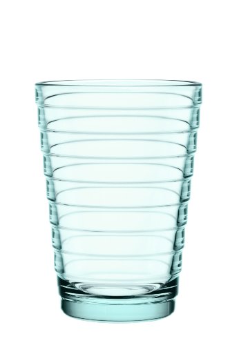 Iittala Aino Aalto Set of Two Glass Tumblers, Water Green, 11-Ounce Capacity each