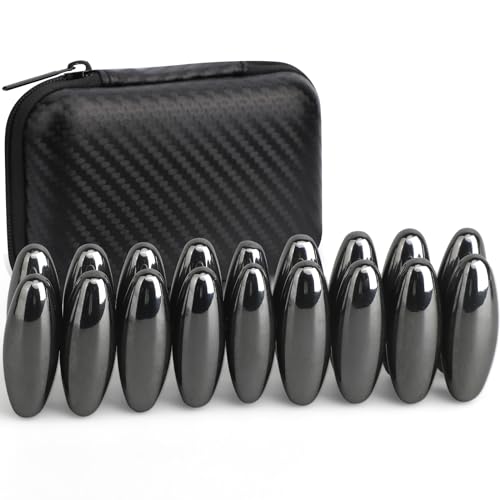 Image of Dilabnba Fidget Toy Hematite Stone Magnet Ferrite Putty Eggs for Adults, Magnetic Fridge Magnets Oval Rocks for Refrigerator, Home, Office, Gadget, Desk Toy Decoration (24PCS)