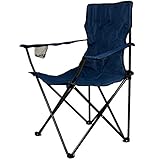 Gewicht: ca. 2,6 kg Nexos Angelstuhl Anglerstuhl Faltstuhl Campingstuhl Klappstuhl mit Armlehne und Getränkehalter praktisch robust leicht blau