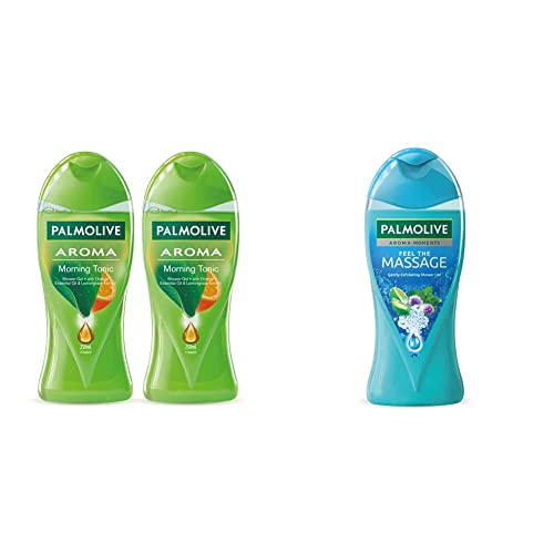 Image of Palmolive Body Wash Aroma Morning Tonic Shower Gel, 250ml (Pack Of 2) & Bodywash Thermal Spa Mineral Massage Shower Gel, 250ml