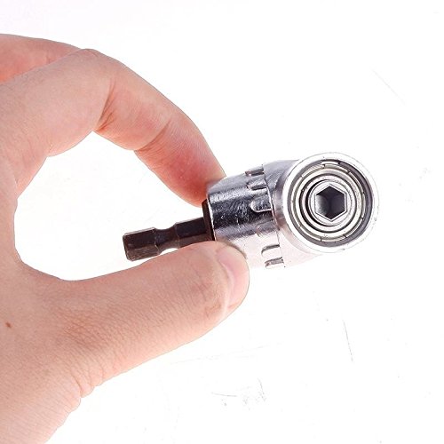 HiYi 105 Degrees Angle Extension 1/4inch 6mm Hex Drill Bit Screwdriver Socket Wrench Holder Tool