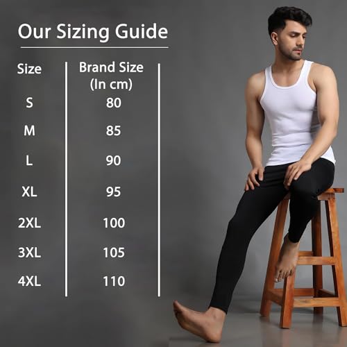 Image of Wearslim Premium Round Neck Super Combed Ultra Soft Cotton Vest for Man, Slim Fit Sleeveless Tank Tops Undershirts for Men with Extended Length for Easy Tuck