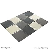 Moby-System Mata dla Niemowląt, Puzzle Mat, 120 cm x 90 cm x 1,2 cm, Bezwonna, Duża do Nauki Raczkowania dla Dzieci, Edukacyjna