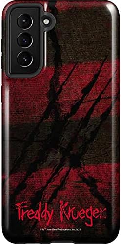Skinit Pro Phone Case Compatible with Galaxy S21 Plus 5G - Officially Licensed Nightmare on Elm Street Freddy Krueger Slash Design
