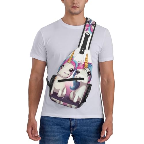 Bolso cruzado de pecho para hombre con diseño unicornio miniatura 7