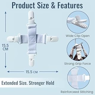 Bed Sheet Detangler 2 Pack–Reduces Laundry Tangling, Twisting & Knotting in Washer & Dryer–Keeps Bed Sheets, Duvet Covers & Blankets from Wadding–Saves Time & Wrinkles (White)