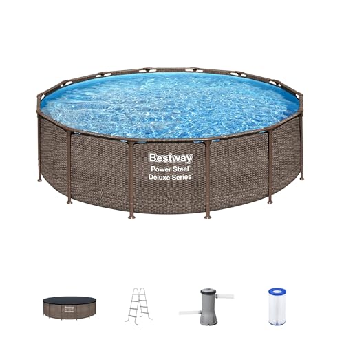 Bestway Power Steel 14’ x 42” Round Above Ground...
