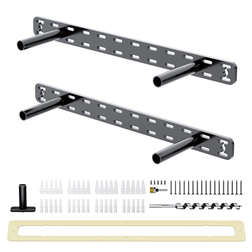2pcs Floating Shelf Hardware Heavy Duty Hidden Shelf Brackets Support,Wall Mounting Invisible Floating Shelves Bracket with Jig (18