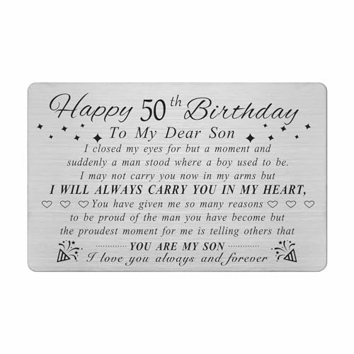 DEGASKEN 50th Birthday Card For Son
