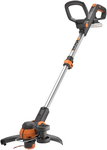 WORX WG163E.9 Akku Rasentrimmer 20V – Kantenschneider Rasen – 2-in-1 Funktion: Rasentrimmer und Kantenschneider – Inkl. Distanzschutz, Kantenschneiderad, Fadenspule – Ohne Akku & Ladegerät - 1
