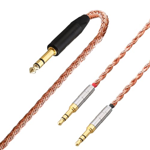 Tirstrup 6.35mm Cable Compatible for Hifiman HE4XX, HE-400i 