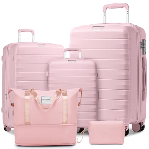 LARVENDER Luggage Sets 5 Piece, Expandable (28Inch) Suitcases with Wheels — gift idea for moms · $189.99