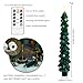 kakoya Christmas Tree Flameless Candles with Remote,4 Pcs Green Real Wax LED Flickering Candles Battery Operate with Embedded Star String for Home Decoration Christmas Gifts(D0.86 xH9.6)