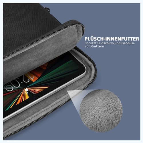 NIDOO Tablet Tasche für 10,9\ 10,2\ iPad / 10\ iPad Air / 11\ iPad Air M2 / 11\ iPad Pro M4 M2, 10\-11\ Tablet Tragetasche für Surface Go 3 / MatePad Pro, Schwarz Laptop Umhängetasche Schultertasche