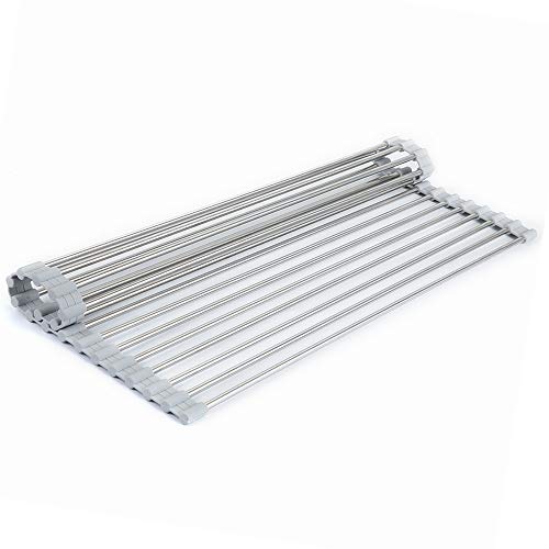 Jadream Roll up Dish Drying Rack,Over the Sink Multipurpose Roll-up Dish Drying Rack，L17.3inches×W13inches