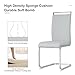 MUUOKY Dining Table Set for 6, 63'' Kitchen Table and Chairs for 6, White Faux Marble Table and 6 PU Leather Modern Chairs Set, Suitable for Kitchen Dining Room,Easy to Assemble