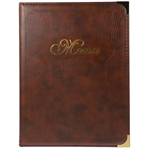 Leather A4 Order Holder Leather Menu Book Menu Holder Meal Holder Convenient Menu Book Meal Folder Restaurant Menu Display Folder Menu Folder Restaurant Use Meal Order