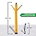 LookOurWay Air Dancers Inflatable Tube Man Attachment - 20 Feet Tall Wacky Waving Inflatable Dancing Tube Guy for Business Promotion - Blower Not Included - Yellow