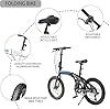 TRIOBLADE 20 Inch Folding Bike for Adult 7-Speed Shimano Drivetrain Folding Bicycle Lightweight Aluminium Frame Disc Brake Foldable Bikes for Women Men (BlackBlue) #1