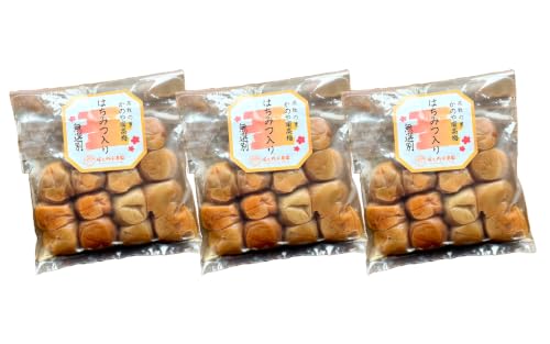 [訳あり][堀之内農園]つぶれ梅 梅干し かのや 南高梅 B はちみつ梅 3袋 ×300g (計900g) 梅 うめ