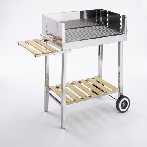 Foto von GLÜHZONE HKG 500 - Holzkohlegrill XXL Edelstahl Grillwagen fahrbar