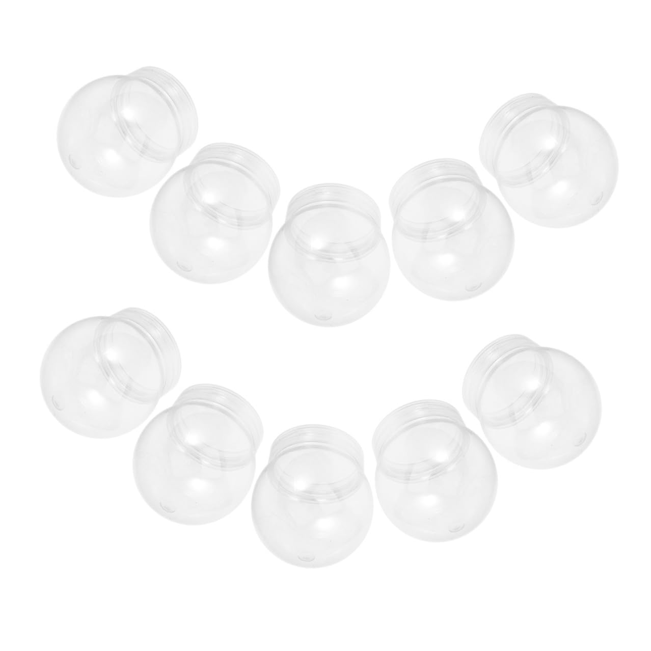 Mipcase 24 Pezzi Globi di Neve Vuoti Trasparenti in Plastica 270Ml Coperchio per Decorazioni Fai da Te Natalizie Superfici Lisce senza Sbavature Adatti per Artigianato e Abbellimenti