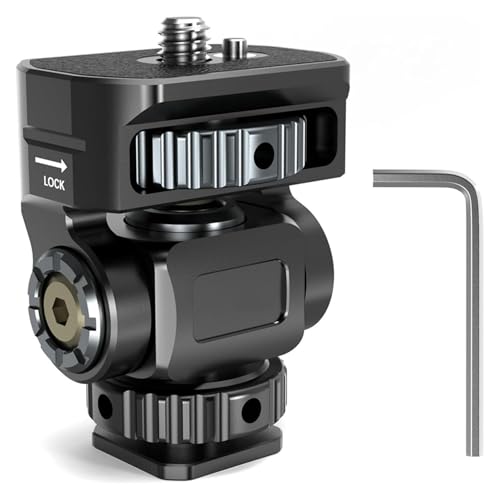 Support de moniteur réglable pour fixer micro et flash sur griffe de caméra DSLR x2