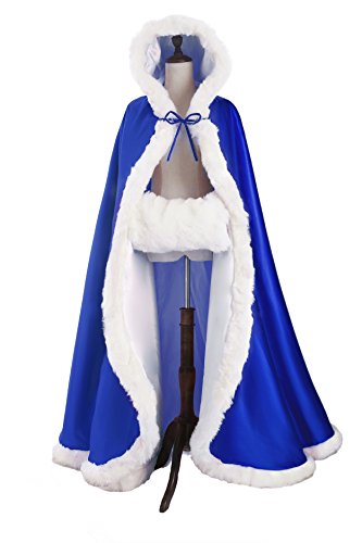 BEAUTELICATE Wedding Cape Hooded Cloak for Bride Winter Reversible with Fur Trim Free Hand Muff product thumbnail 20