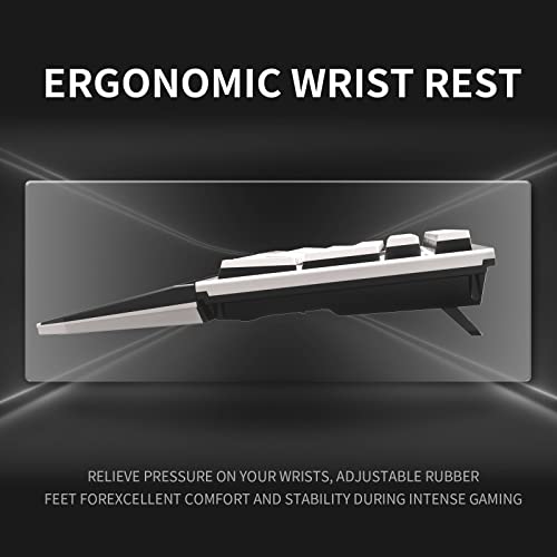 Hexgears X5 Wireless Mechanical Keyboard With Kailh Box Switch, Computer Keyboard For Gaming, Typing, Ergonomic Full Size Typewriter Keyboard With Wrist Rest For Windows All Laptop Mac #TOP4