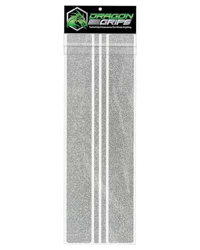 Dragon Grips Non Slip Grip Tape, 4 Pcs Clear Textured Rubber Grip Tape for Tablet, iPad, Cases, Chromebook, MacBook, and Laptop Grip Sticker, Self-Adhesive Multi-Purpose Grip Decal for Anything