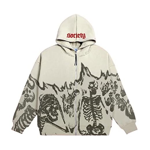 COOLMONAR Women Y2K Zip Up Skull Skeleton Printing Grunge Hoodie Fairycore Jackets Gothic Alt Retro Harajuku Aesthetic Hoodie …