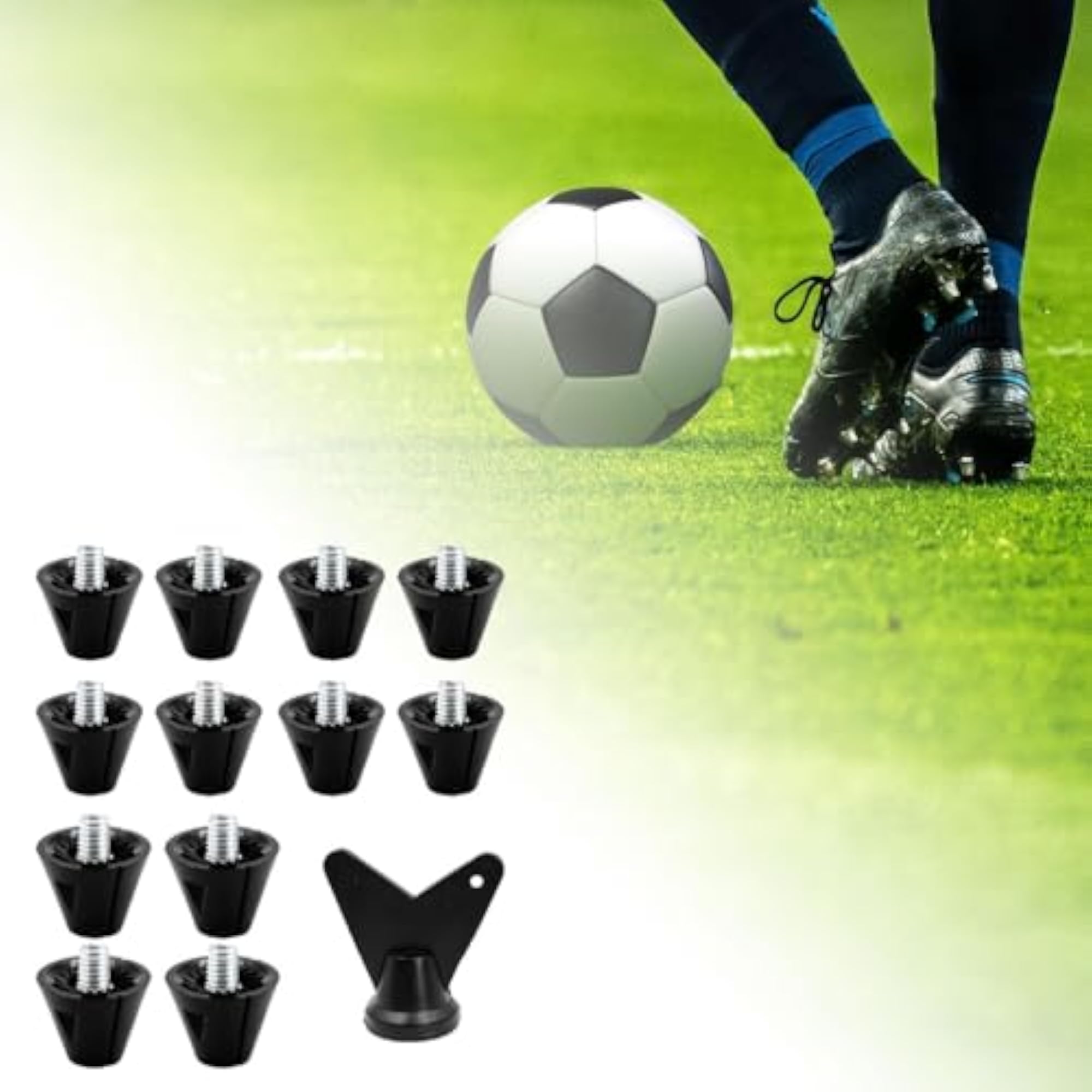 12 Pieces Football Boot Spikes, Stable Soccer Studs