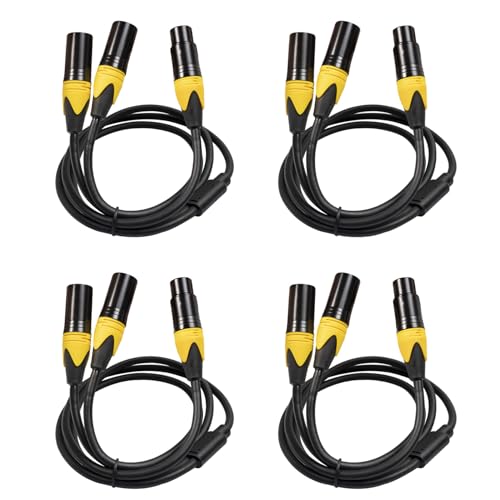 4X Câble Répartiteur XLR 3 Broches Mâle vers Double XLR