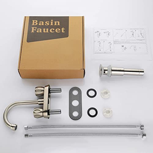 Robinet de salle de bain en acier inoxydable nickel brossé chic