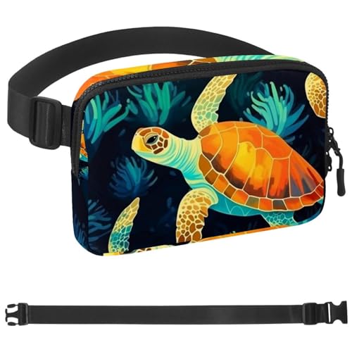 Sac banane à bandoulière tortue de mer pour courir sans encombrement