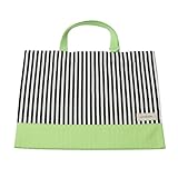 [ナチュラルベビー] 日本製 レッスンバッグ おしゃれ 小学校 人気 通園バッグ 入園グッズ かわいい かっこいい 子供 鞄 男の子 女の子 手提げバッグ 幼稚園 保育園 子ども カバン (アップルグリーン×ストライプ)