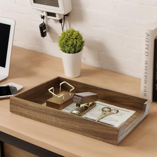 Organizador de documentos de madera hecho a mano en nogal premium 7