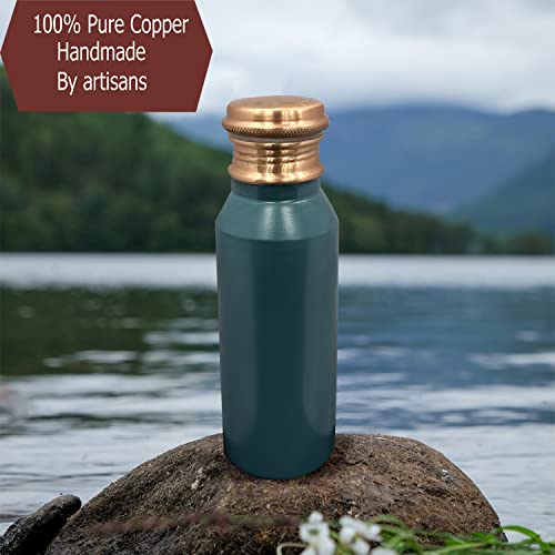 Perilla Home Copper Water Bottle 11.84 Oz Leak Proof 100% Pure (Baby Green) #TOP3