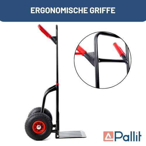 Foto von Pallit Diablo-F Sackkarre klappbar 200 kg Stahl ergonomischer Transportwagen für Lager,Umzüge, Camping, Einkäufe